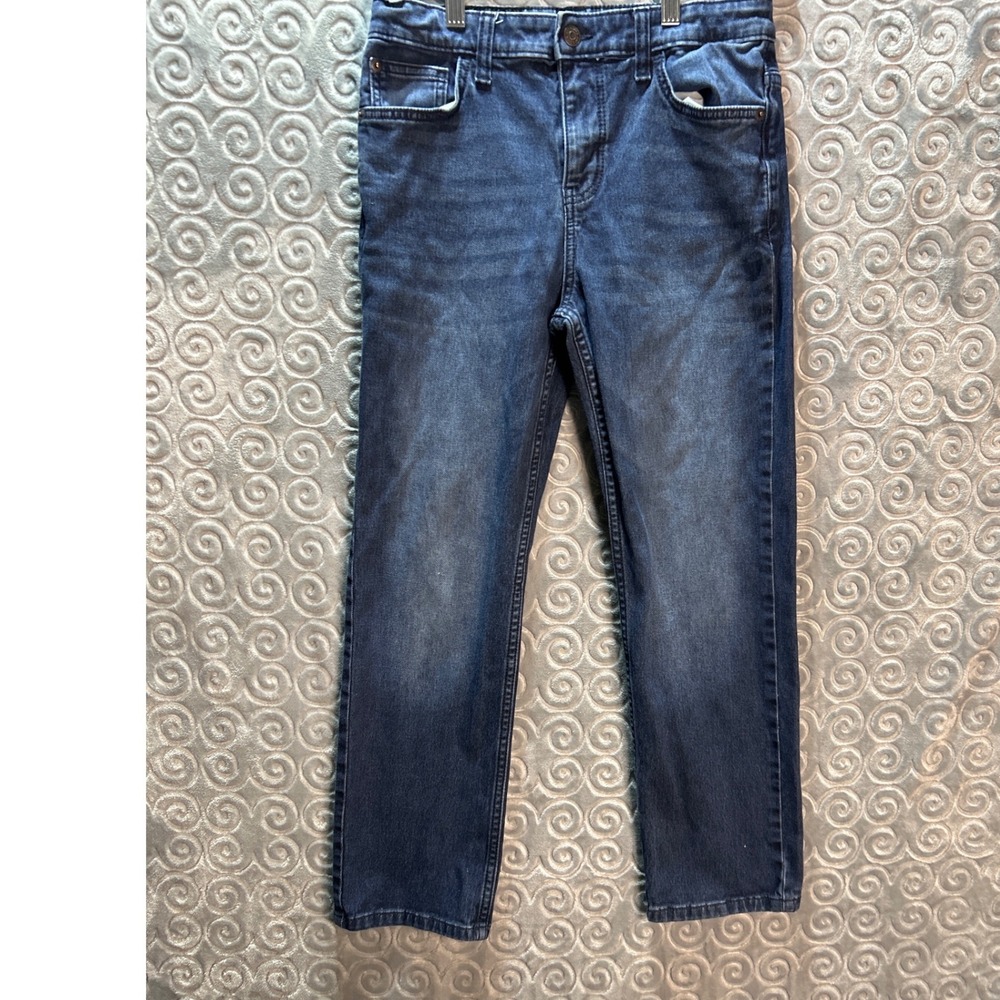 Cat & Jack Boys Straight‎ Leg Jeans Dark Wash Stretch Size 14
